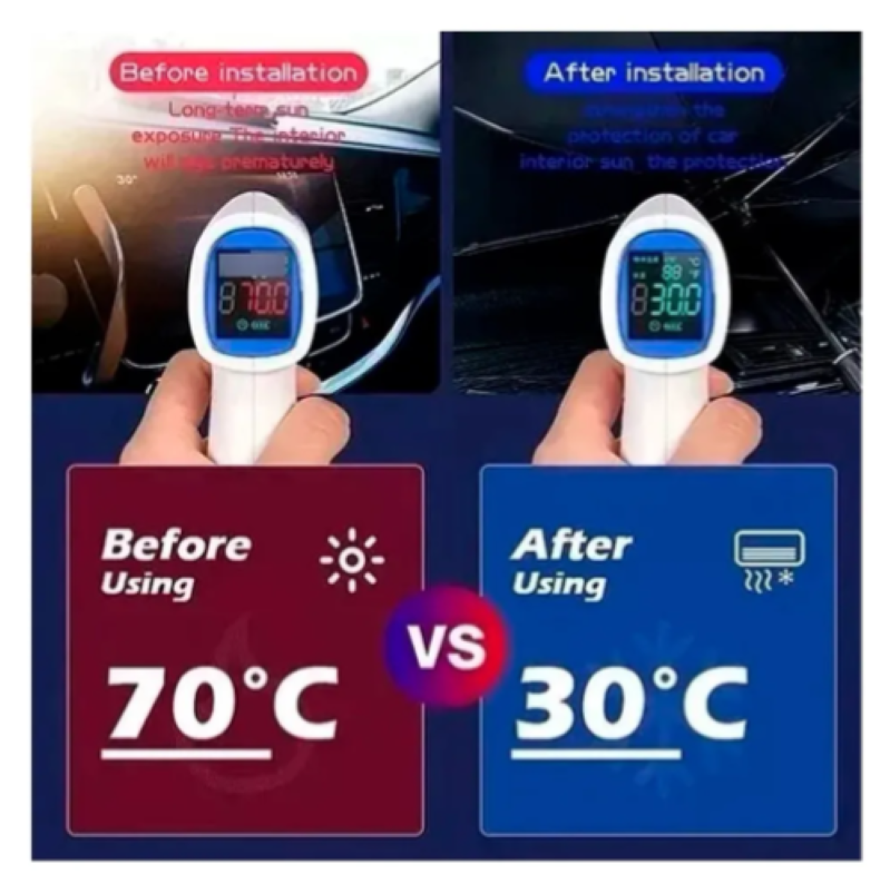 Quitasol Tipo Sombrilla Para Auto Parasol Retractil Parabrisas-7
