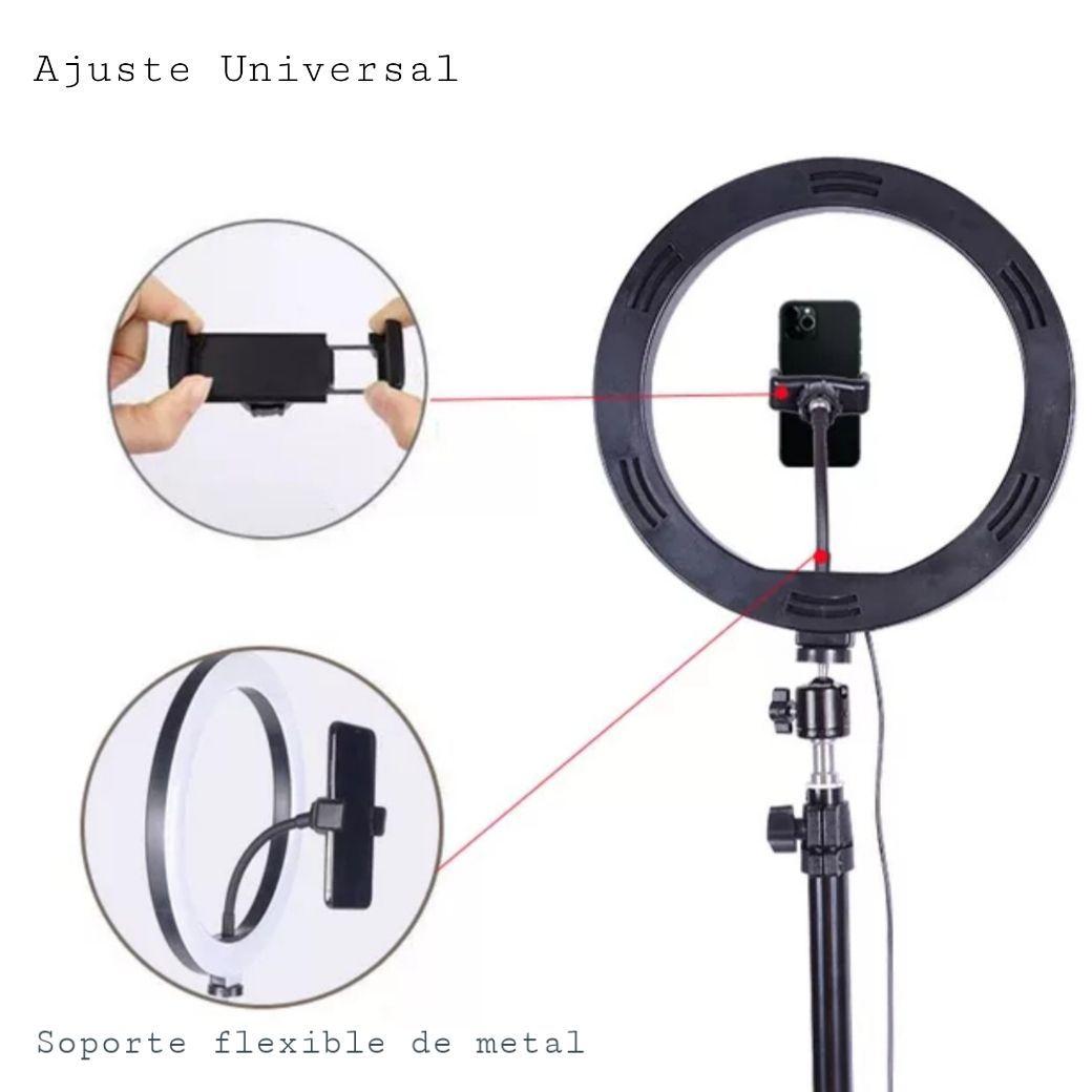 Aro De Luz Led 30cm Trípode 2metros Porta Celular-3