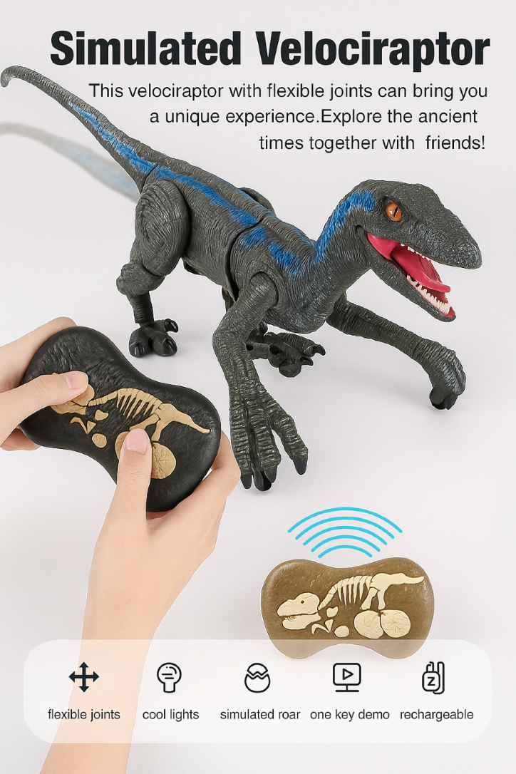 DINOSAURIO A CONTROL REMOTO VELOCIRAPTOR-3