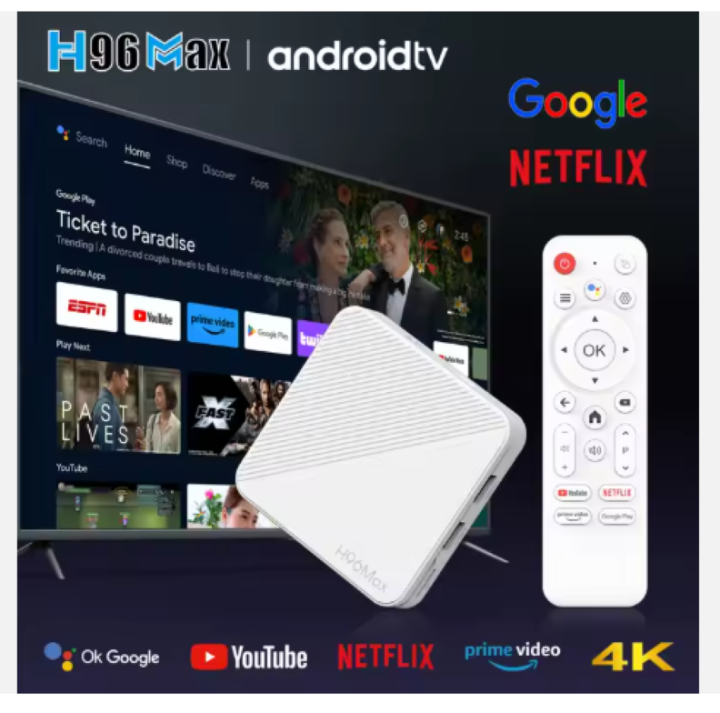 Tv Box H96 Max Android Tv + Magis-2