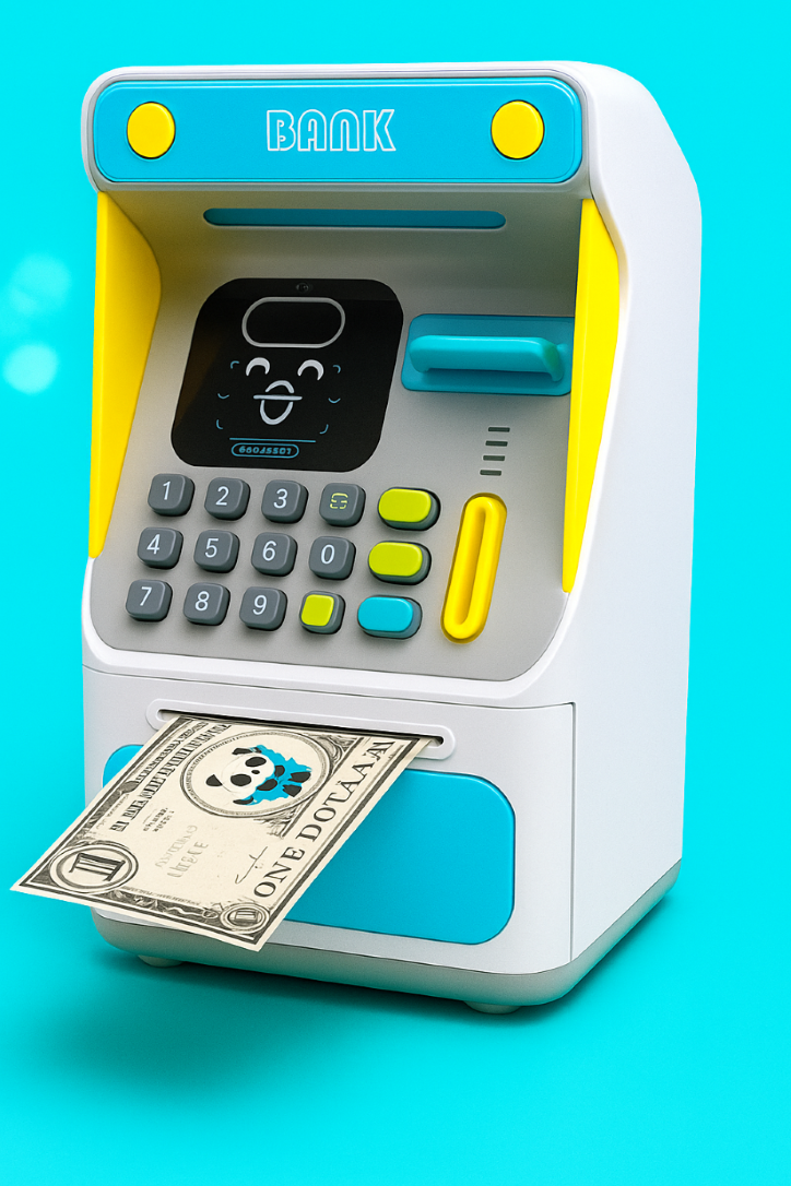 ALCANCIA ELECTRONICA CAJERO AUTOMATICO CELESTE-2