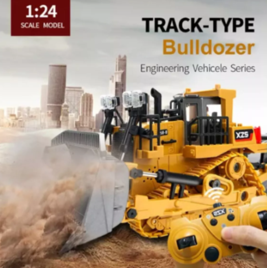 Bulldozer Track - Type Control Remoto Juguete Ingenieria-2