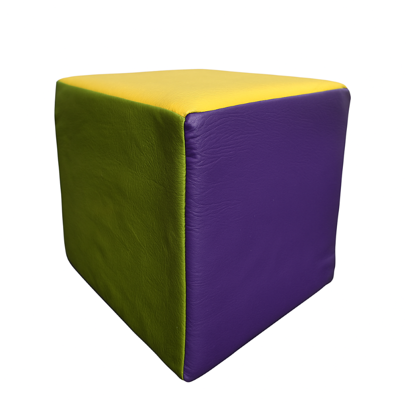 CUBO APILABLE  DE ESPUMA 25X25X25CM FORRADO EN ECO CUERO-5