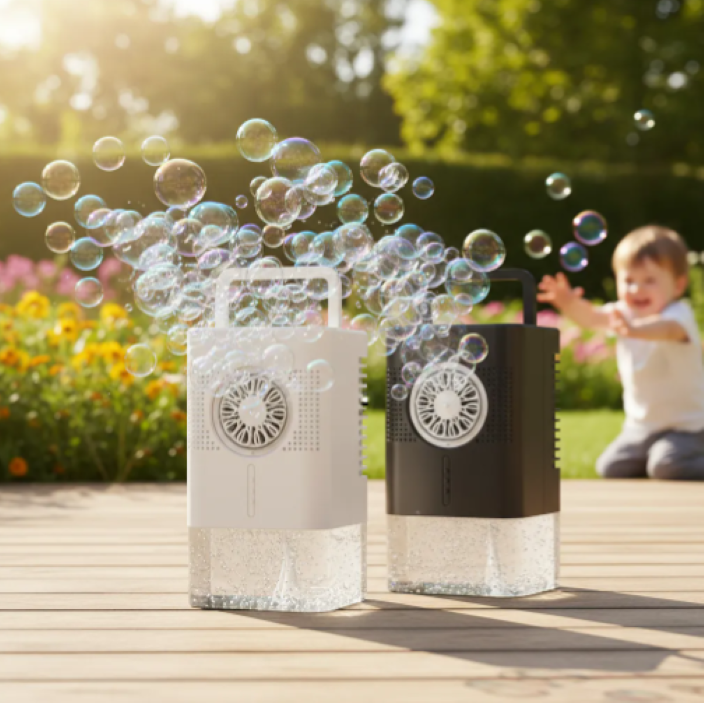 MAQUINA LANZA BURBUJAS AUTOMATICA CON LUCES PARA NIÑOS NEGRO-4