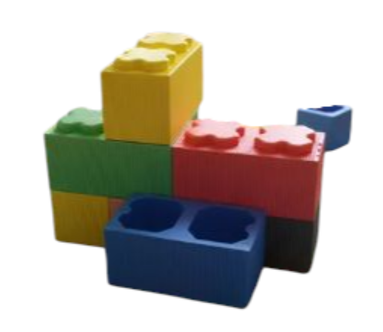 BLOQUES DE ESPUMA ROJO GIGANTE 1 PCS TIPO LEGO-2