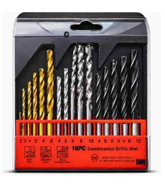 Set De Brocas Para Madera Cemento Y Metal 16 Piezas-0