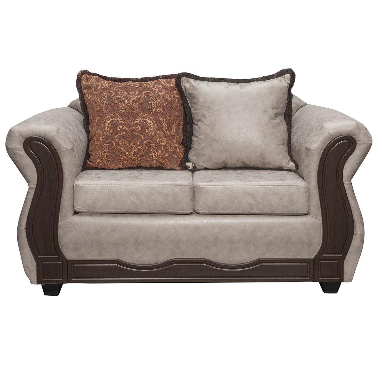 Juego de Living 3 2 Sofia PU Crema-3