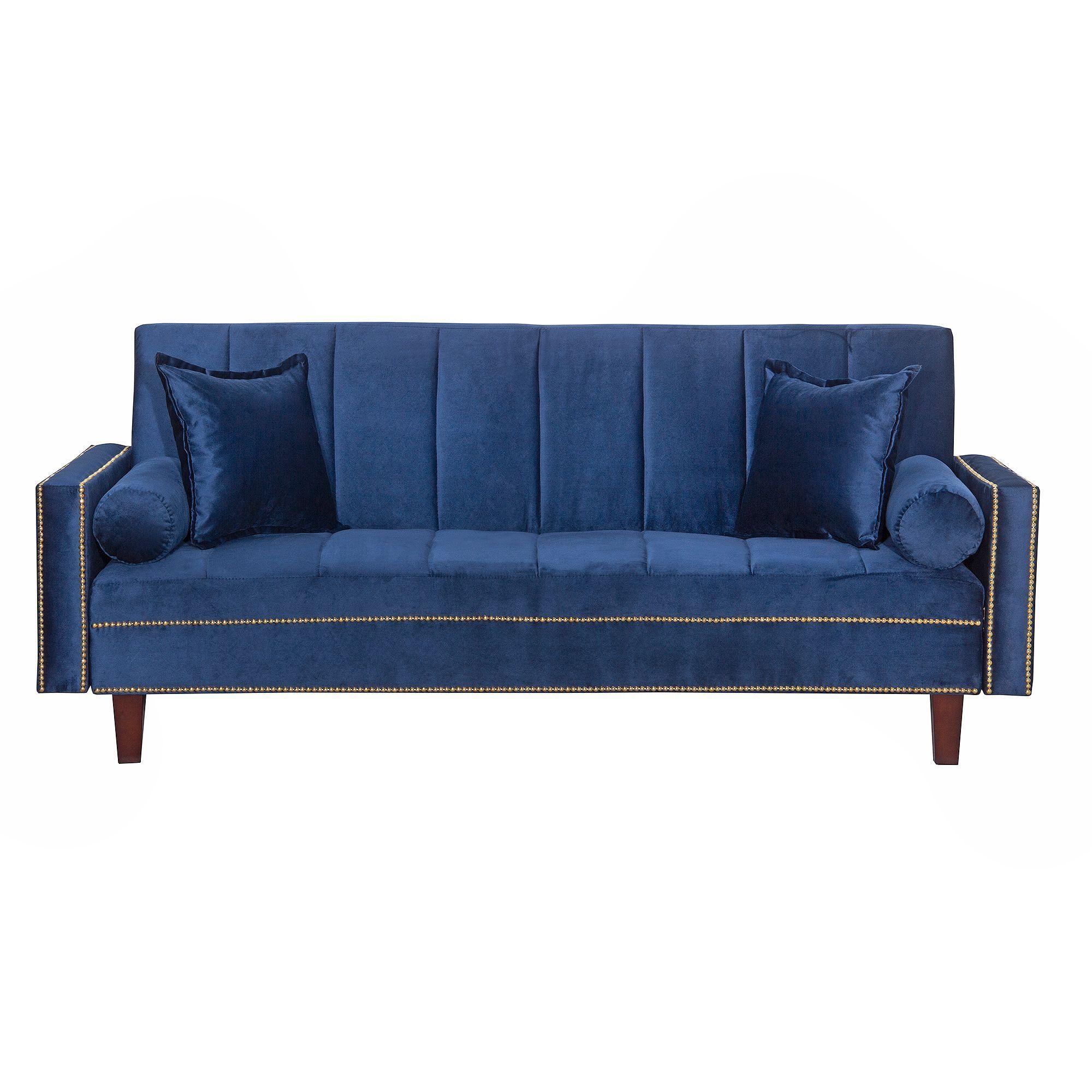 Futon Sofa Cama Golden Blue-2