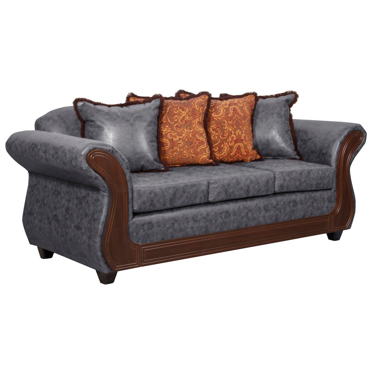 Juego de Living 3 2 Palermo Gris-2