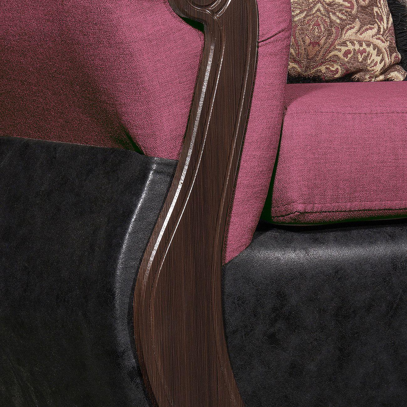 Juego de Living 2 1 1 Gran Columbia Burdeo Negro-5