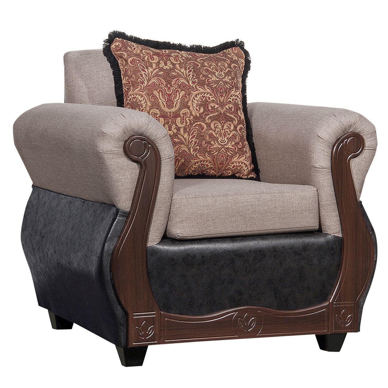 Juego de Living 3 1 1 Gran Columbia Beige Negro-3