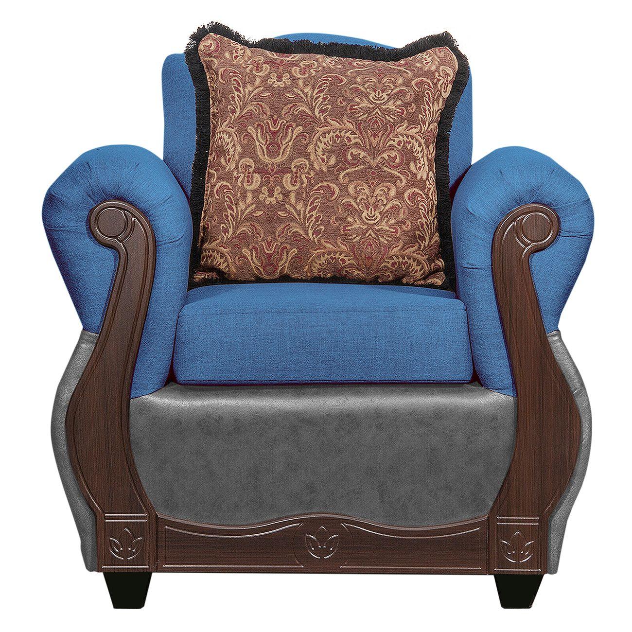 Juego de Living 3 2 1 1 Gran Columbia Azul Gris-3