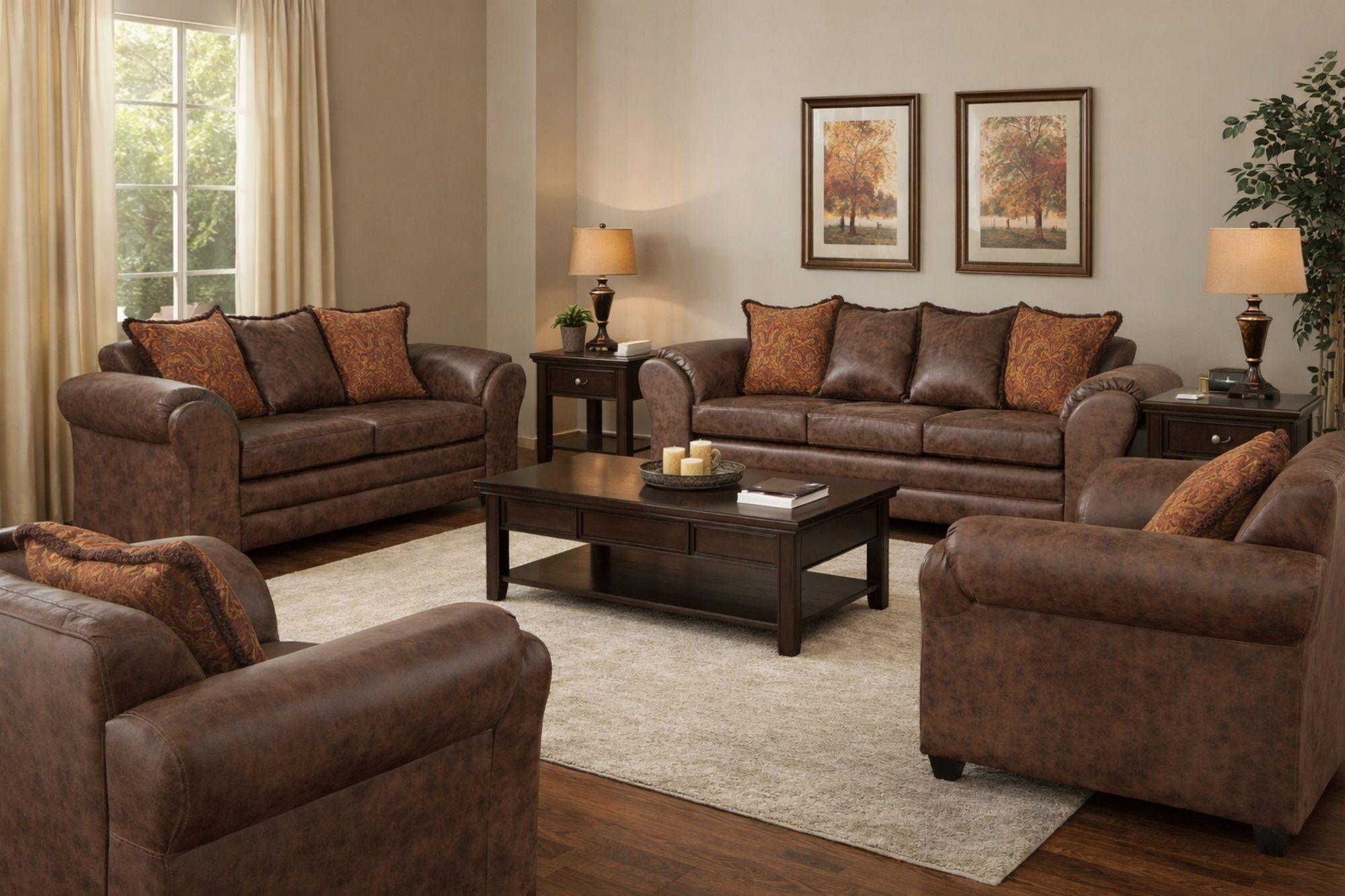 Juego de Living 3 2 1 1 Aconcagua Chocolate-0