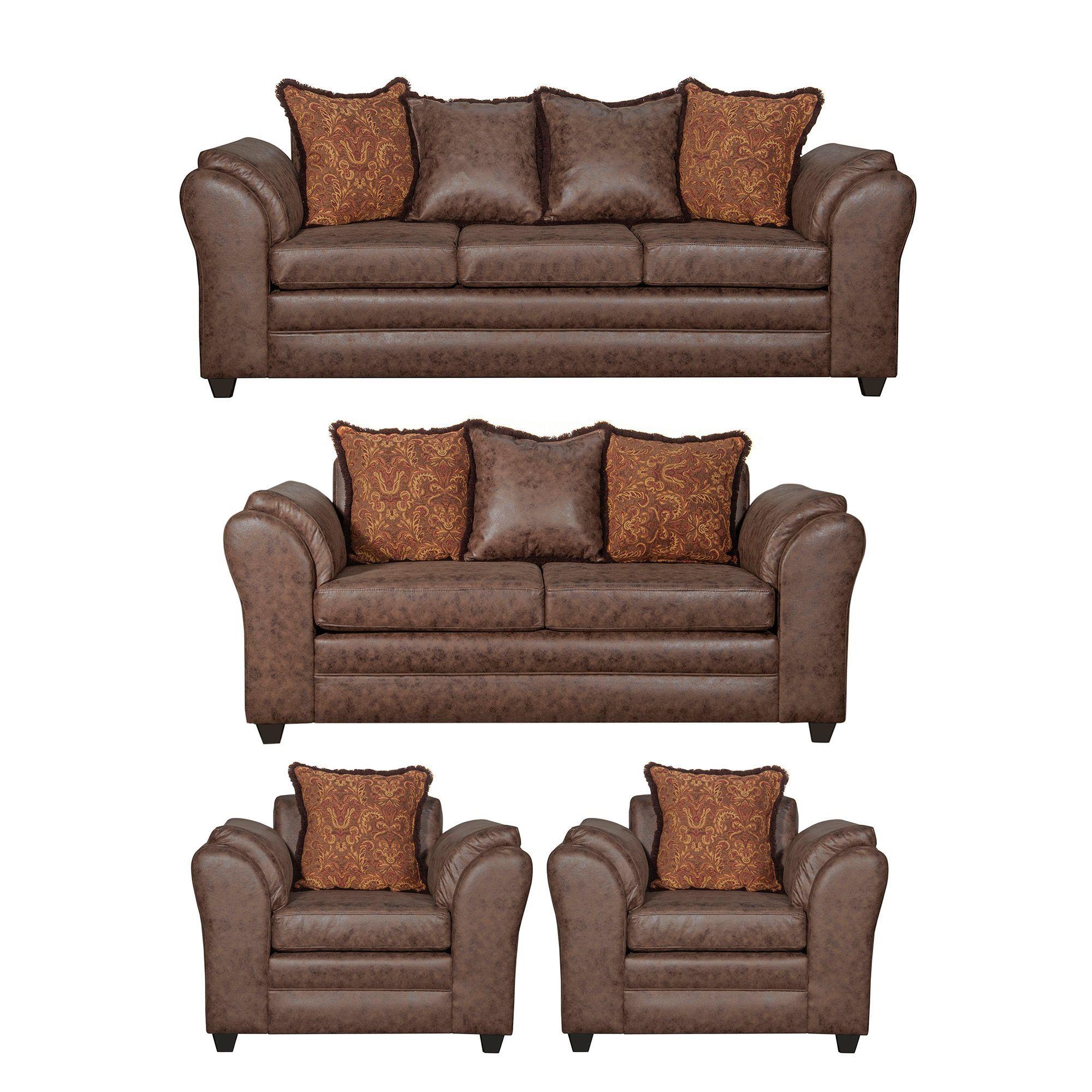 Juego de Living 3 2 1 1 Aconcagua Chocolate-1