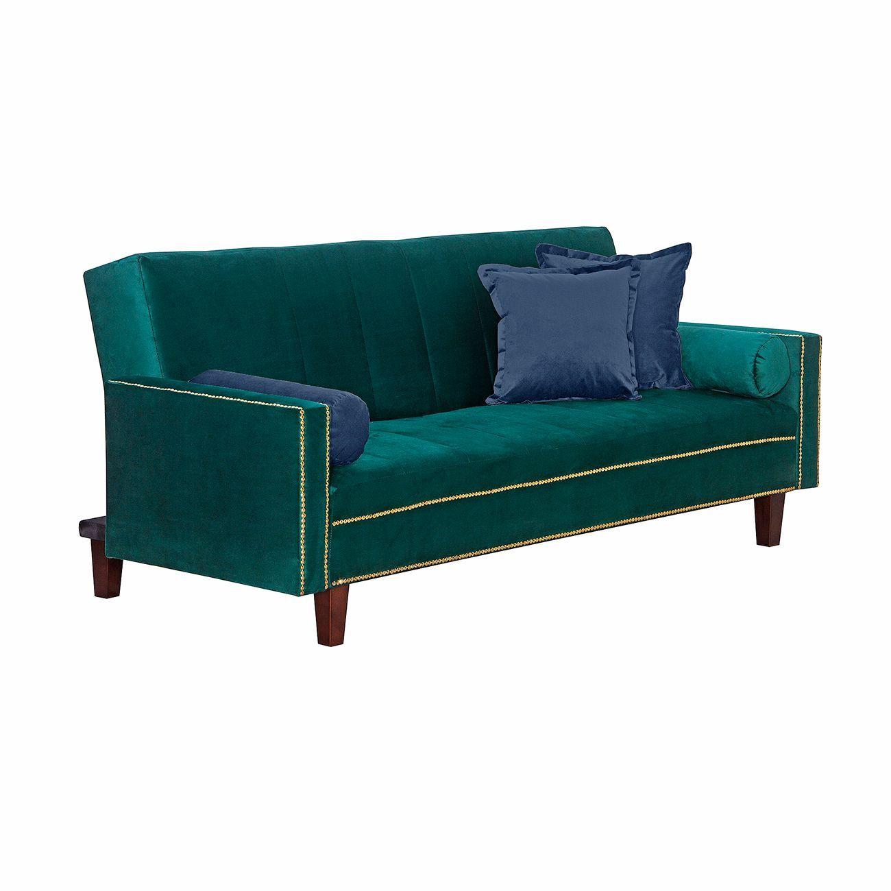 Futon Sofa Cama Vanguardia 200 x110 Verde - Azul-2