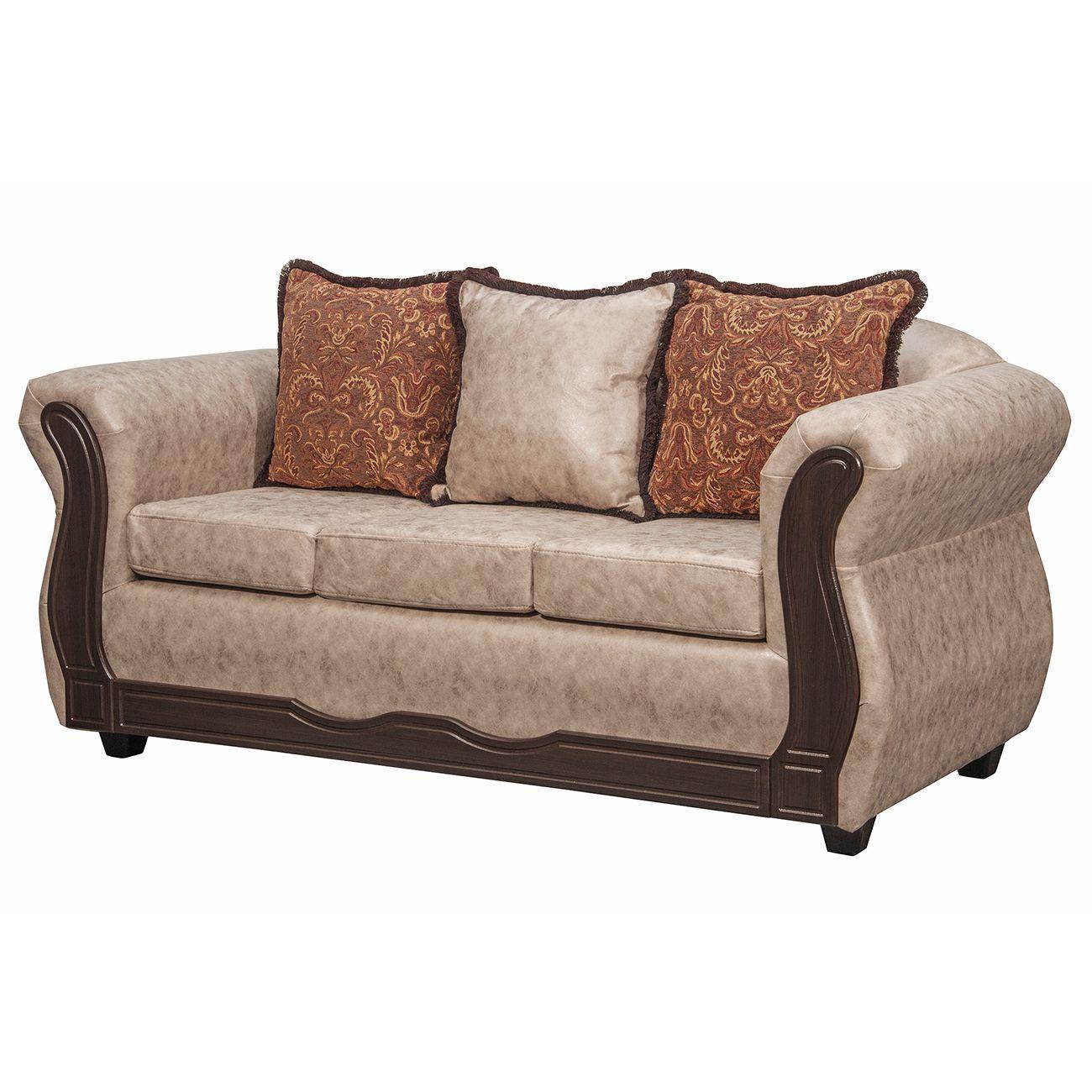 Sofá 3 Cuerpos Sofia PU Beige-3