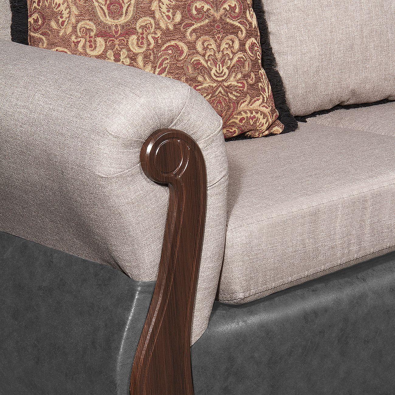 Juego de Living 3 2 1 1 Gran Columbia Beige Gris-5