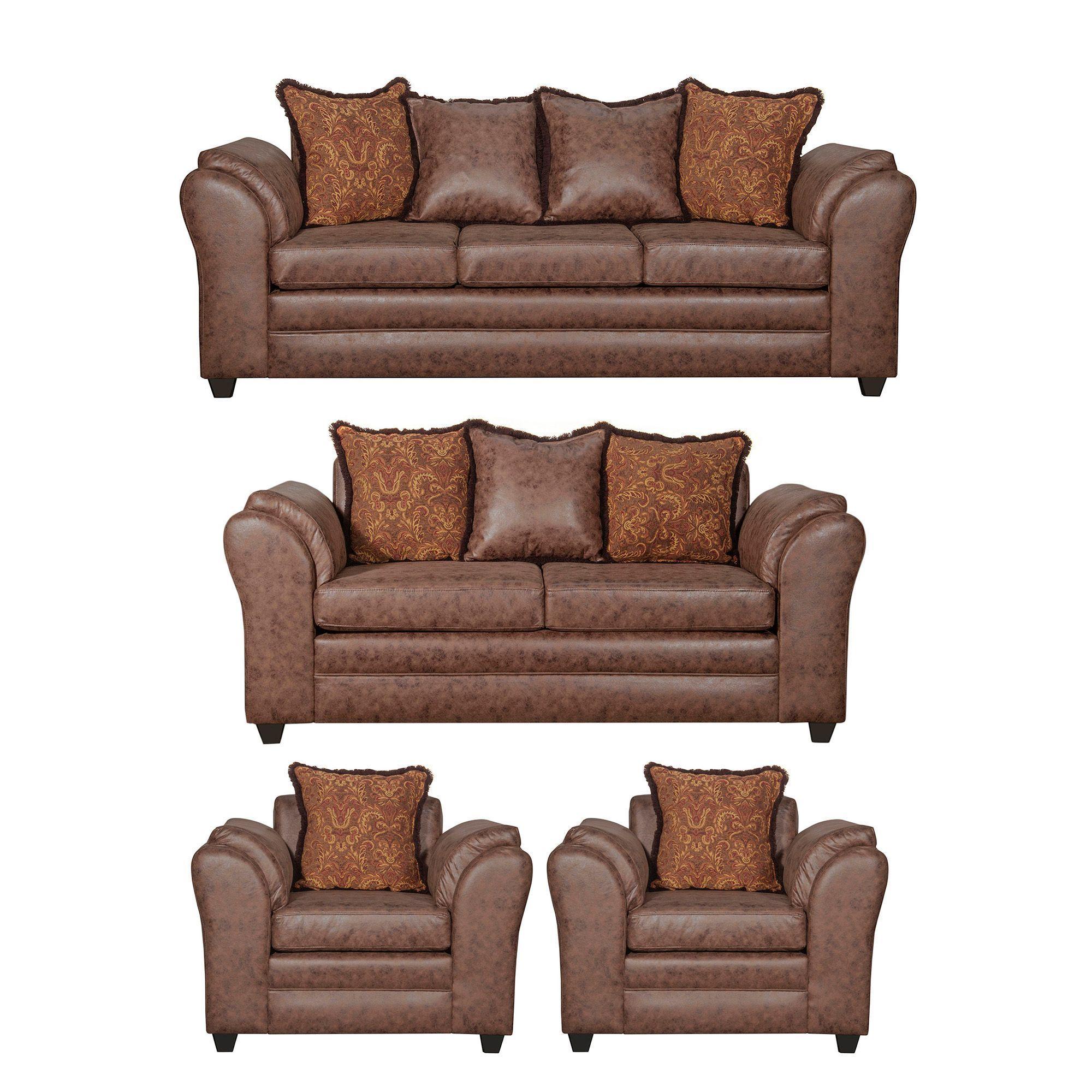 Juego de Living 3 2 1 1 Aconcagua Café-1