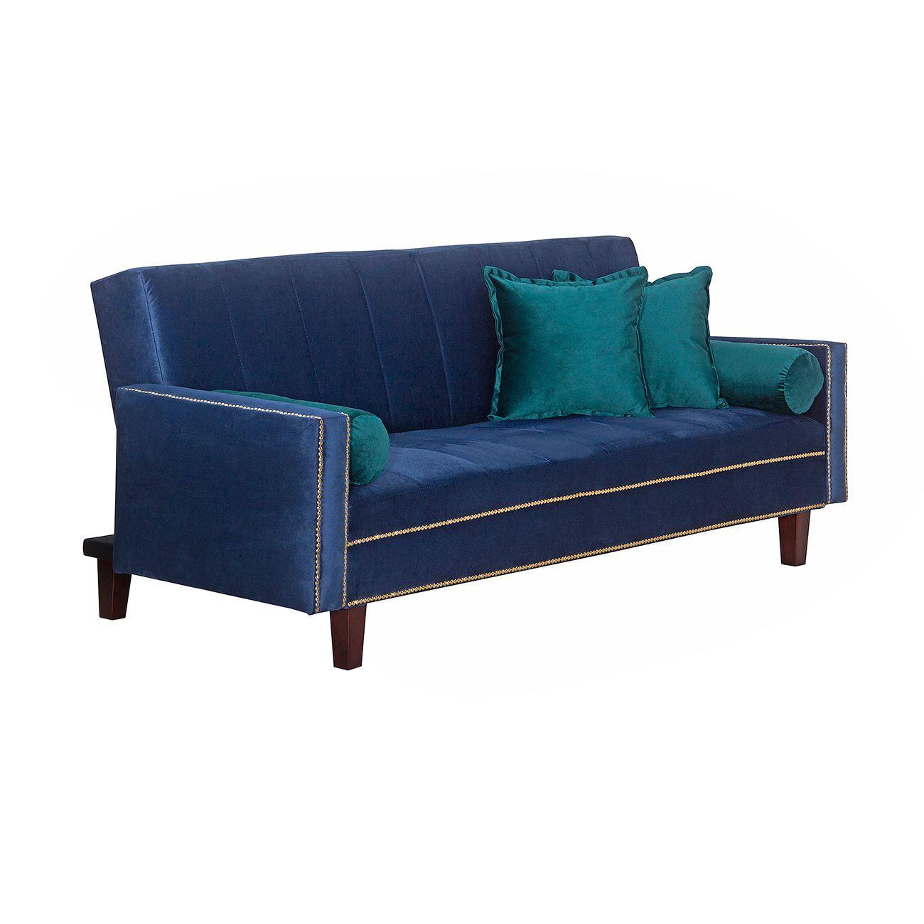 Futon Sofa Cama Vanguardia 200 x110 Azul - Verde-2