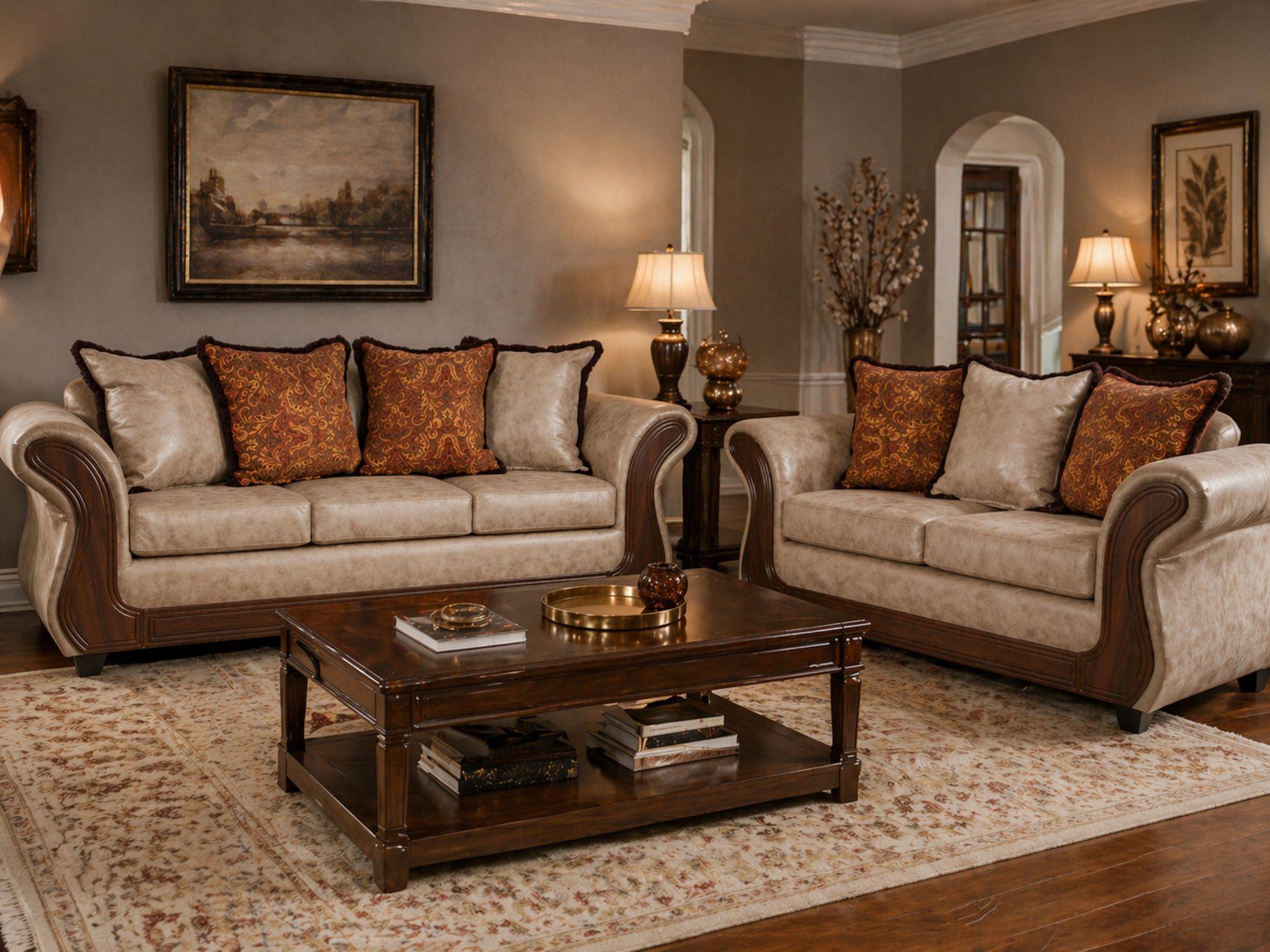 Juego de Living 3 2 Palermo Beige-0