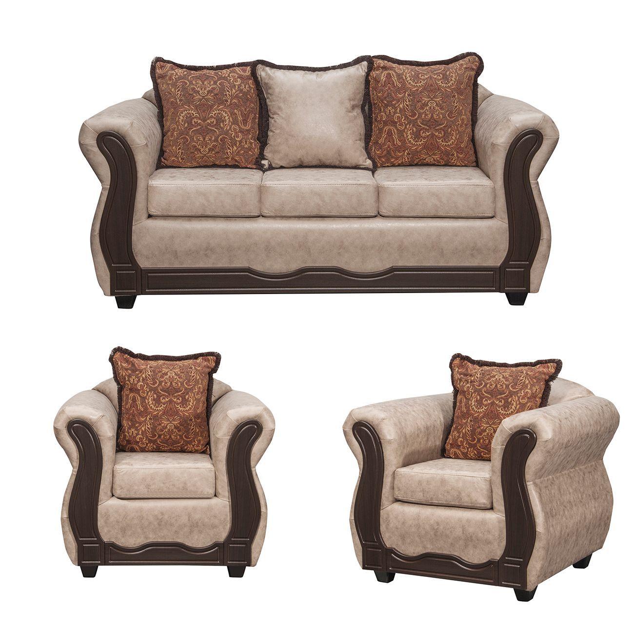 Juego de Living 3 1 1 Sofia PU Beige-0