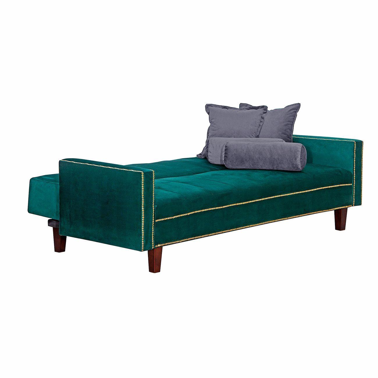 Futon Sofa Cama Vanguardia 200 x110 Verde - Gris-2