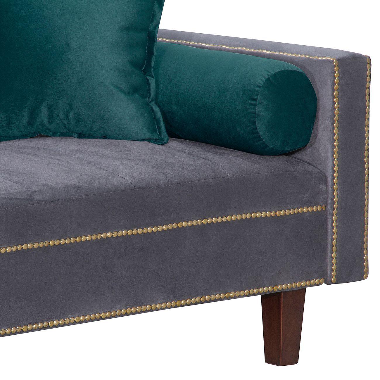 Futon Sofa Cama Vanguardia 200 x110 Gris - Verde-3