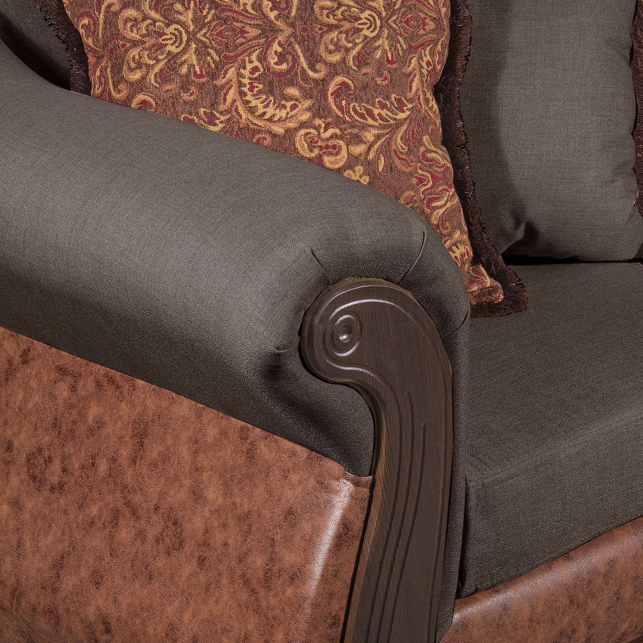 Juego de Living 3 2 1 1 Ashly Chocolate Terracota-5