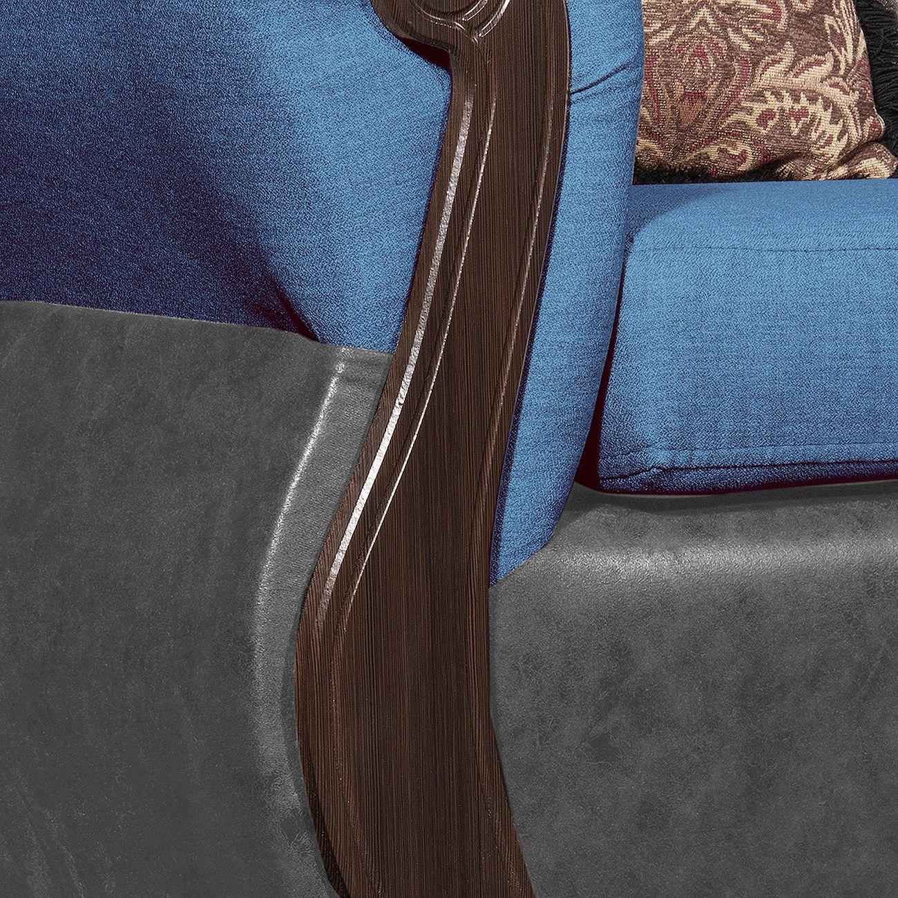 Juego de Living 2 1 1 Gran Columbia Azul Gris-5