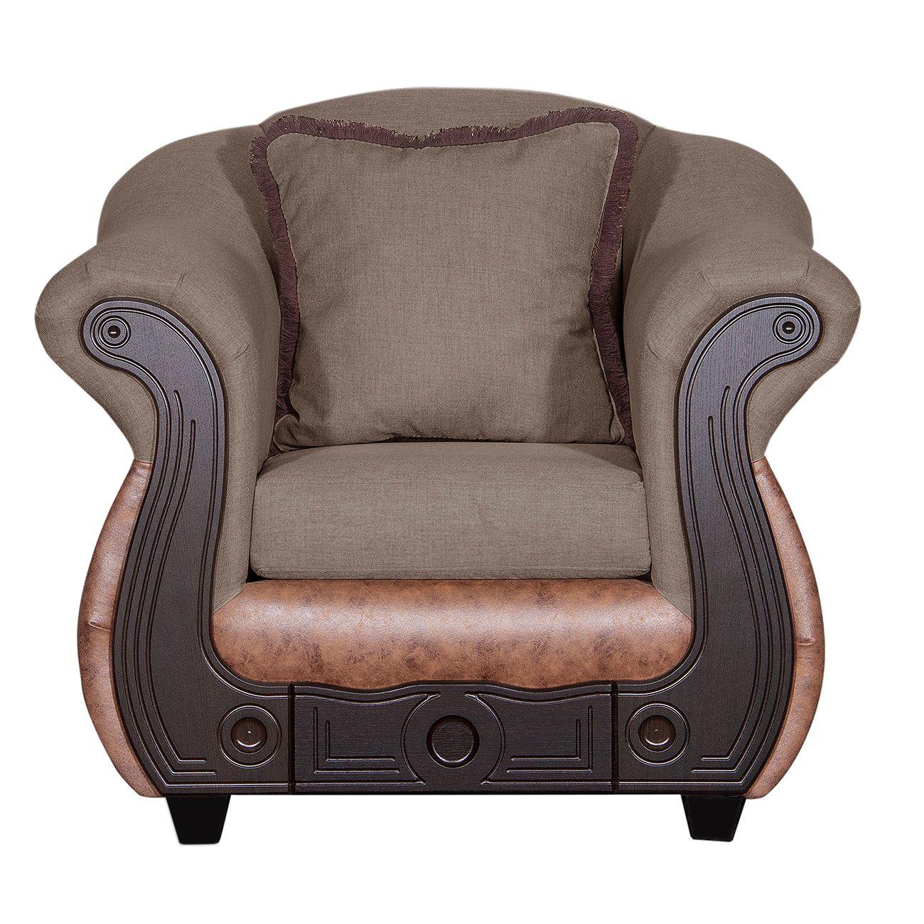 Juego de Living 3 2 1 1 Ashly Café Terracota-4