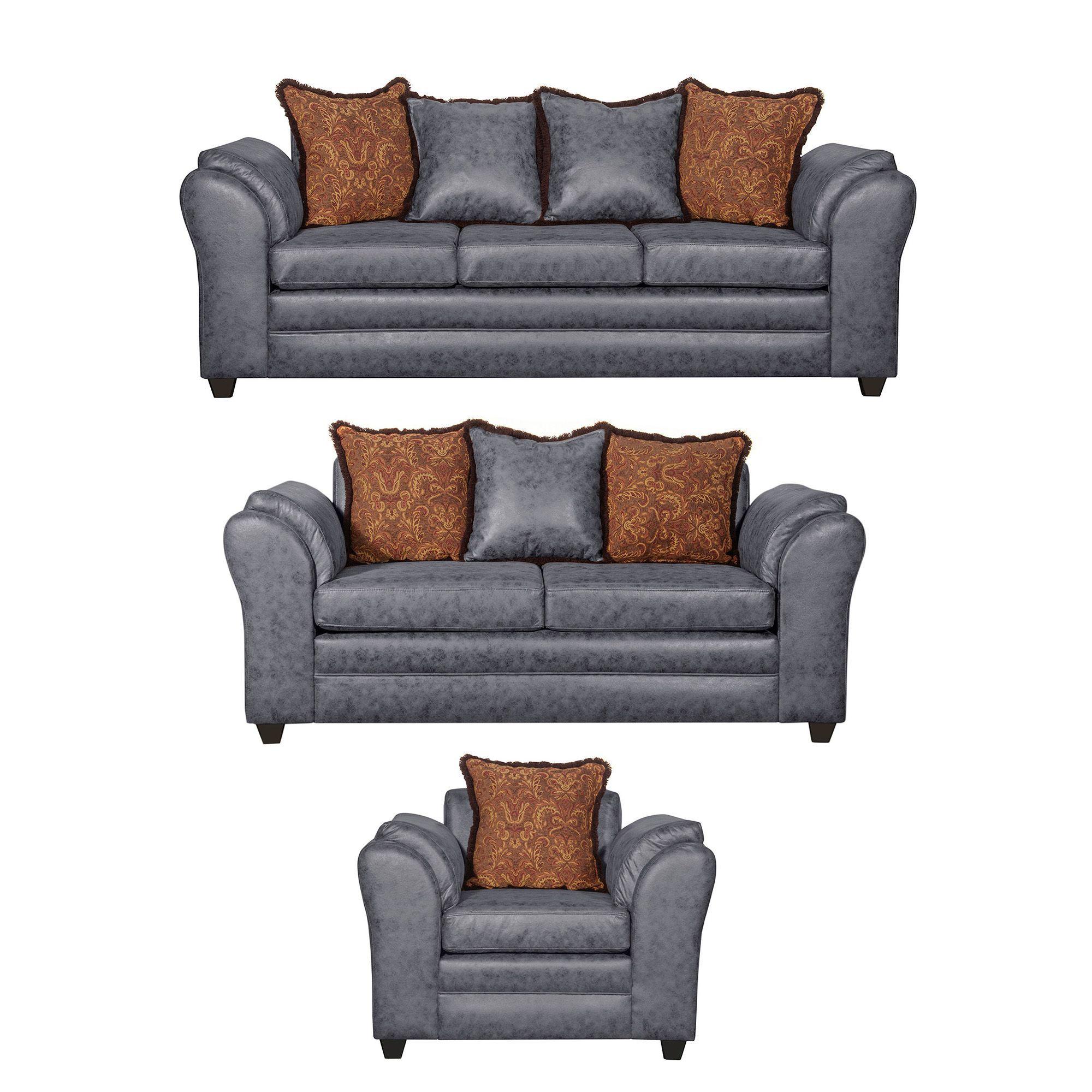 Juego de Living 3 2 1 Aconcagua Gris-1