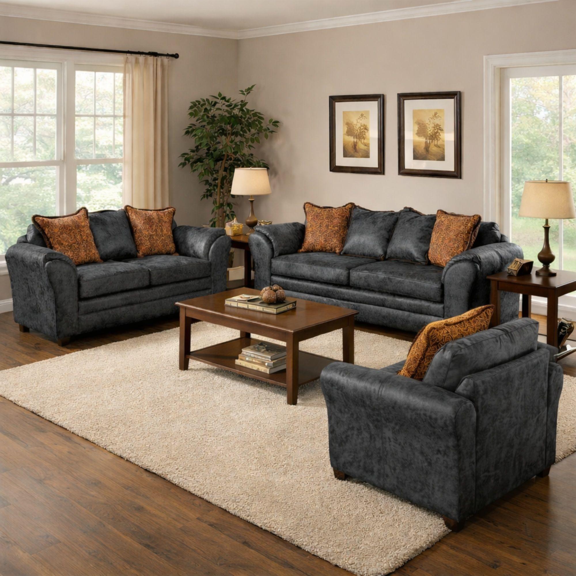 Juego de Living 3 2 1 Aconcagua Negro-0