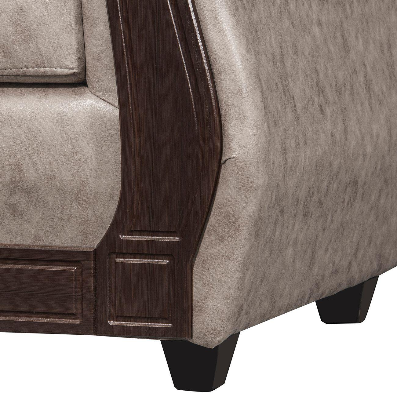 Juego de Living 3 1 1 Sofia PU Crema-7