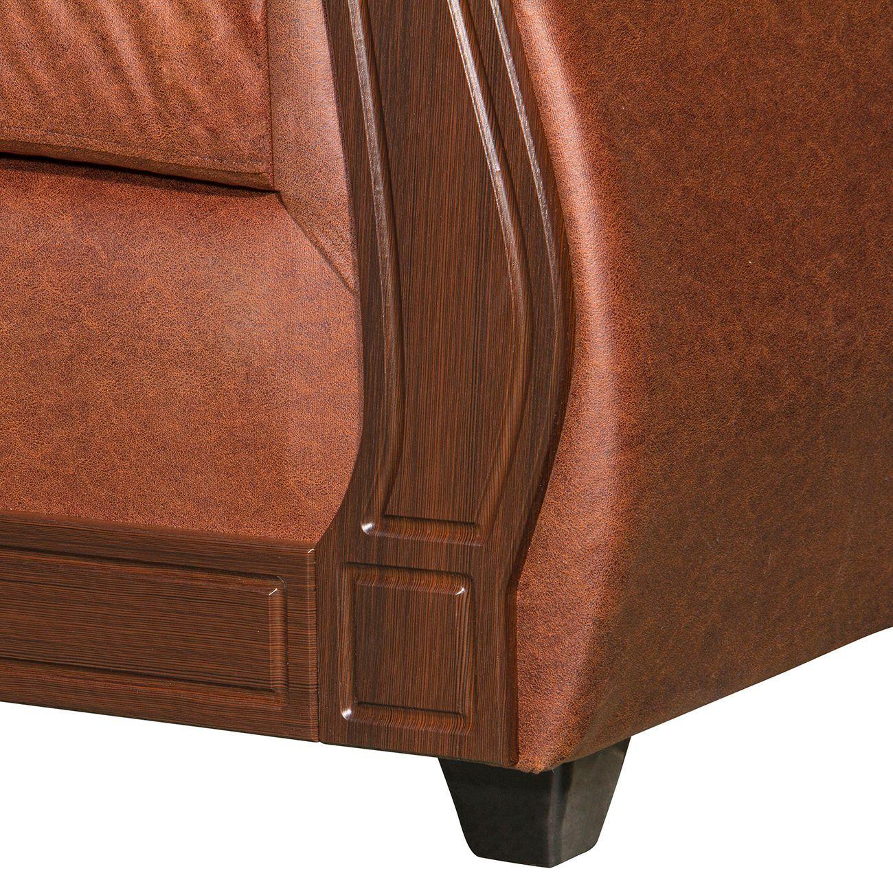 Sofá 3 Cuerpos Sofia PU Café -3