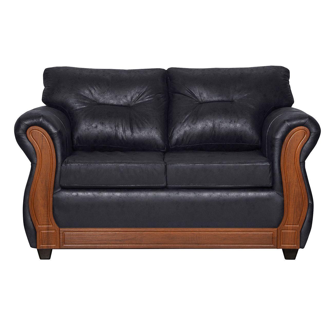 Juego de Living 3 2 1 1 Toronto Negro-3