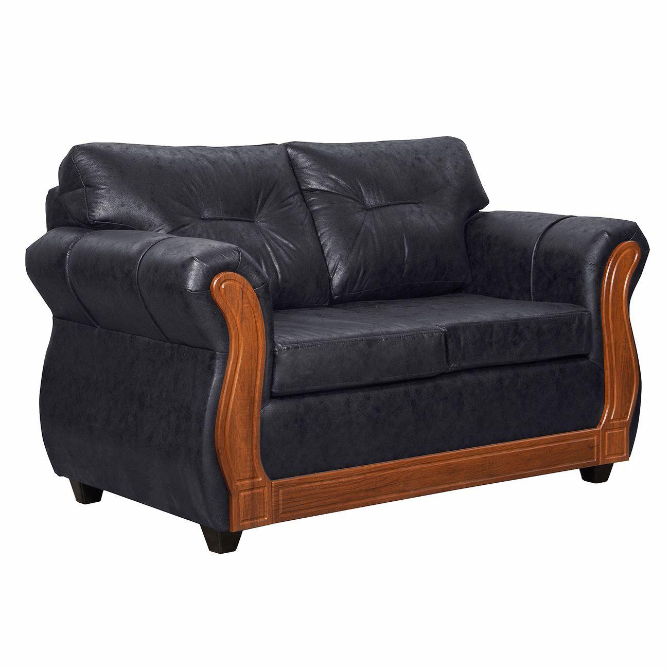 Juego de Living 3 2 1 1 Toronto Negro-4