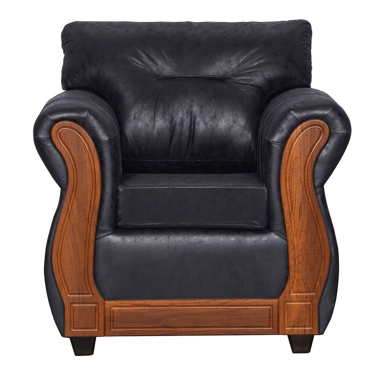 Juego de Living 3 2 1 1 Toronto Negro-5