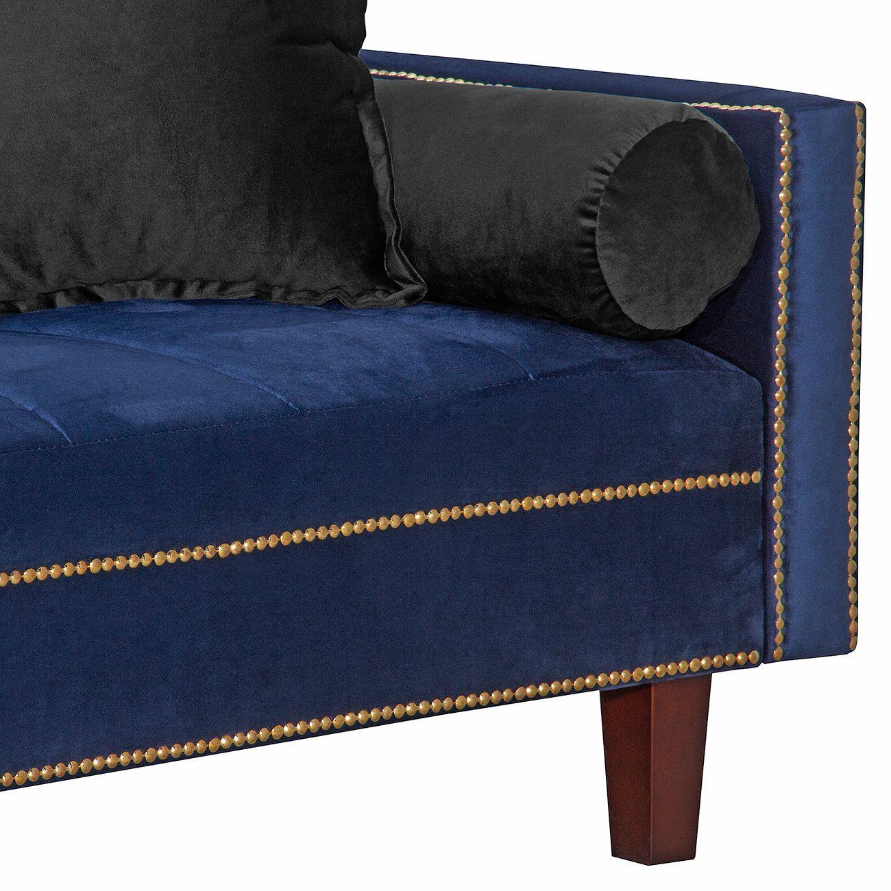 Futon Sofa Cama Vanguardia 200 x110 Azul - Negro-3