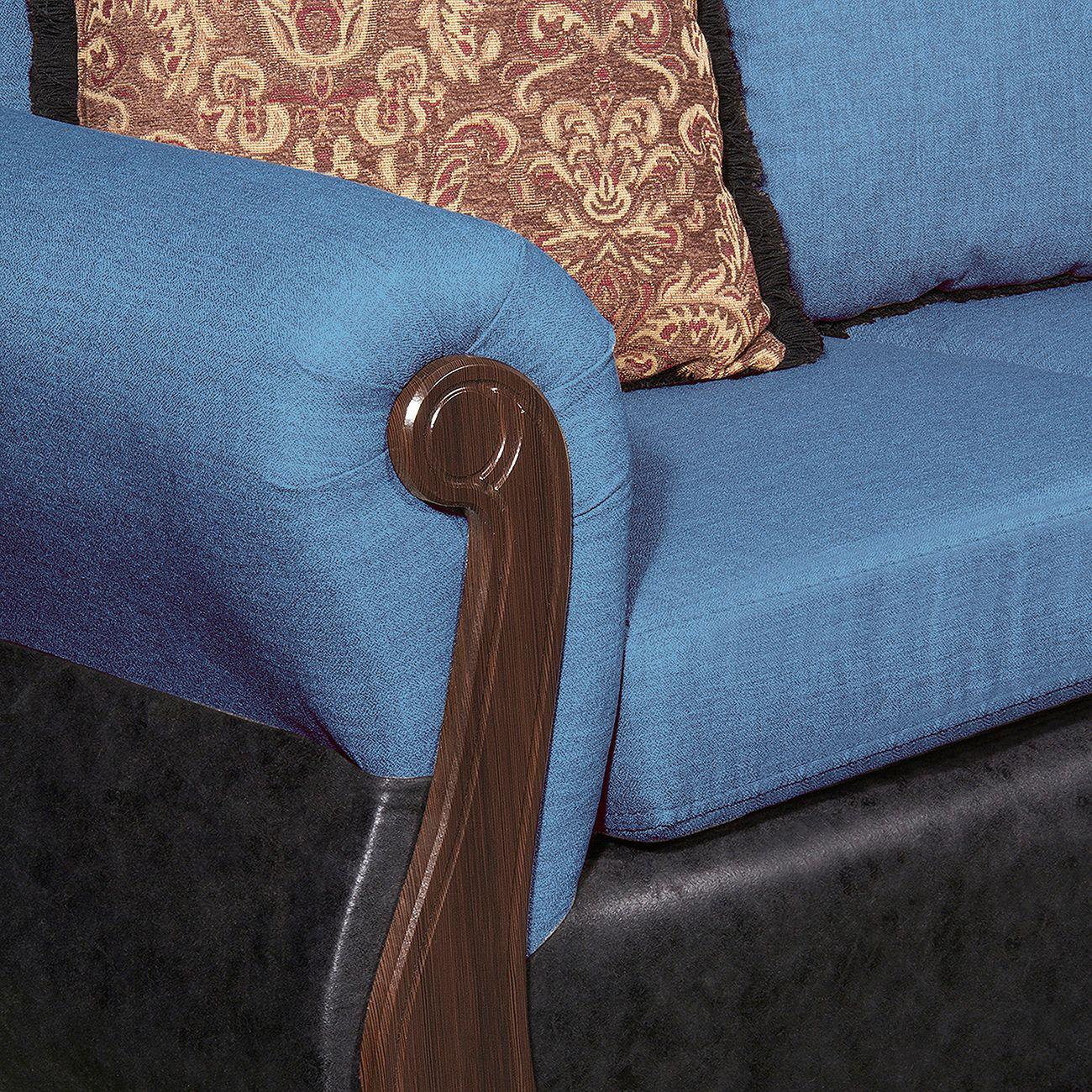 Juego de Living 2 1 1 Gran Columbia Azul Negro-4