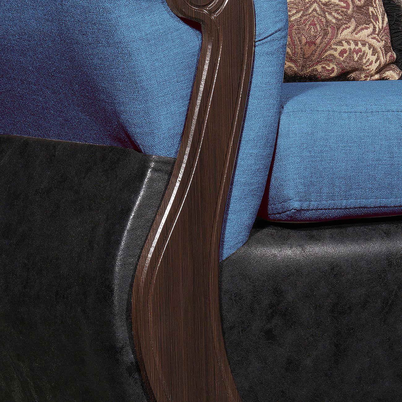 Juego de Living 2 1 1 Gran Columbia Azul Negro-5