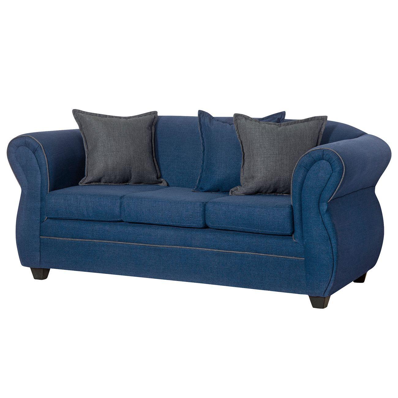 Juego de Living 3 2 1 1 Emili Azul-2