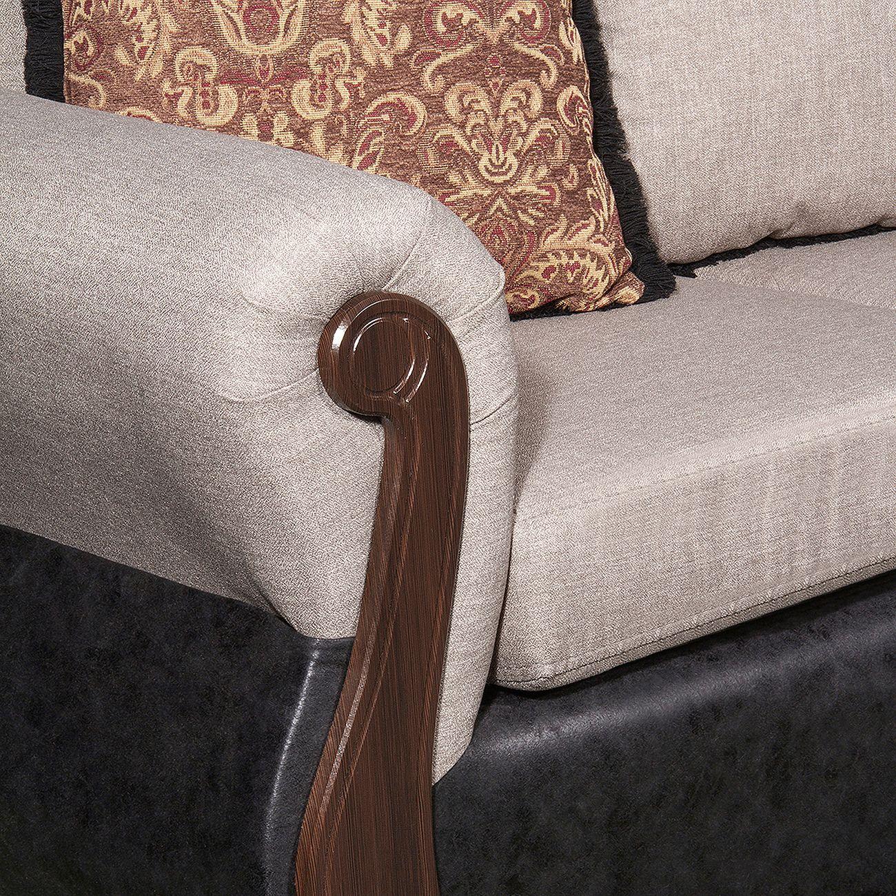 Juego de Living 3 2 1 1 Gran Columbia Beige Negro-5