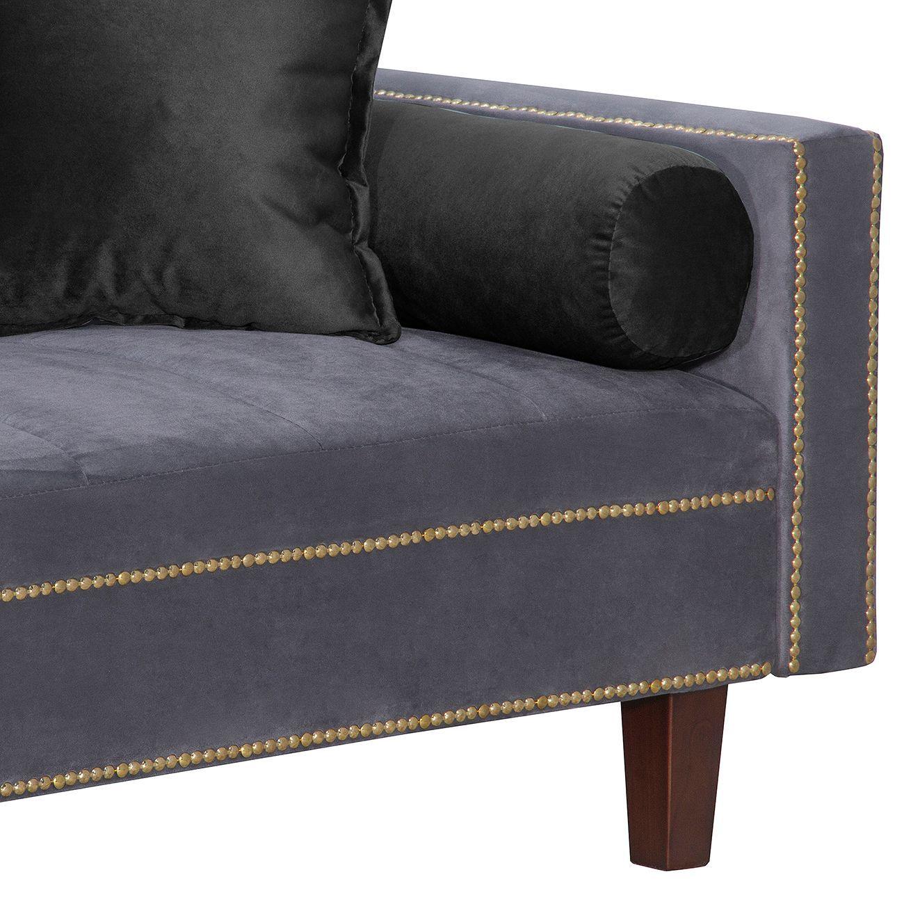 Futon Sofa Cama Vanguardia 200 x110 Gris - Negro-3