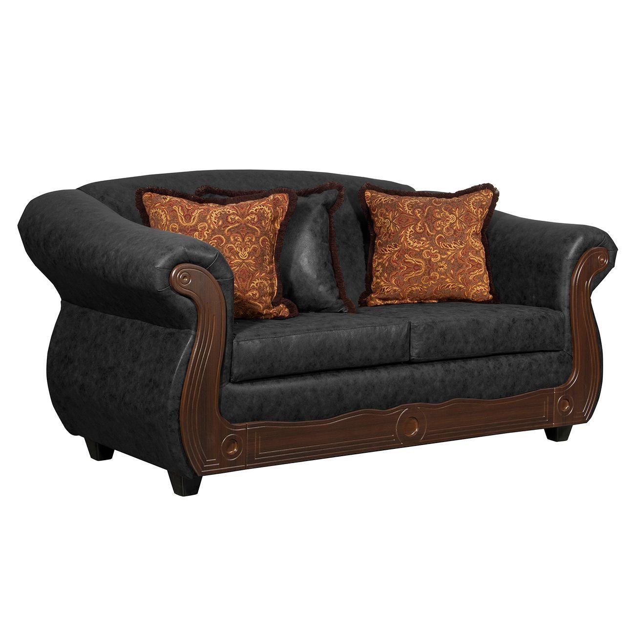Juego de Living 3 2 1 1 Estambul Negro-4
