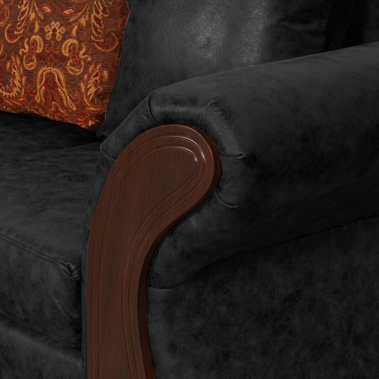 Juego de Living 3 2 Palermo Negro-5