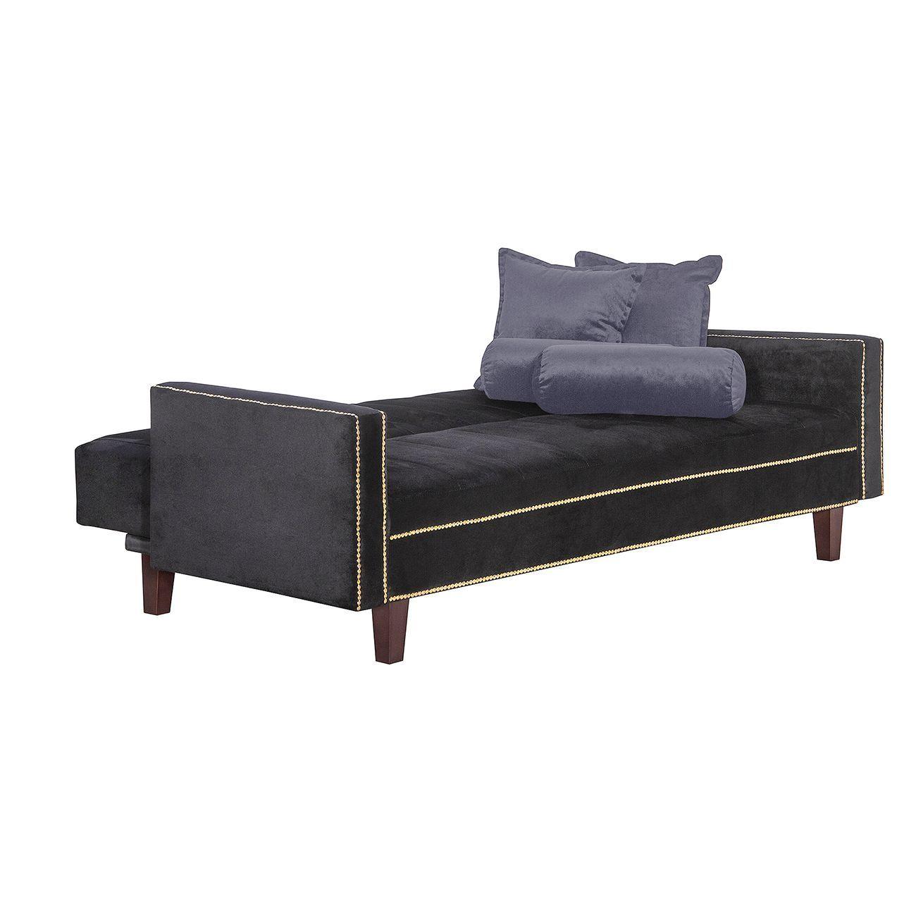 Futon Sofa Cama Vanguardia 200 x110 Negro - Gris-2