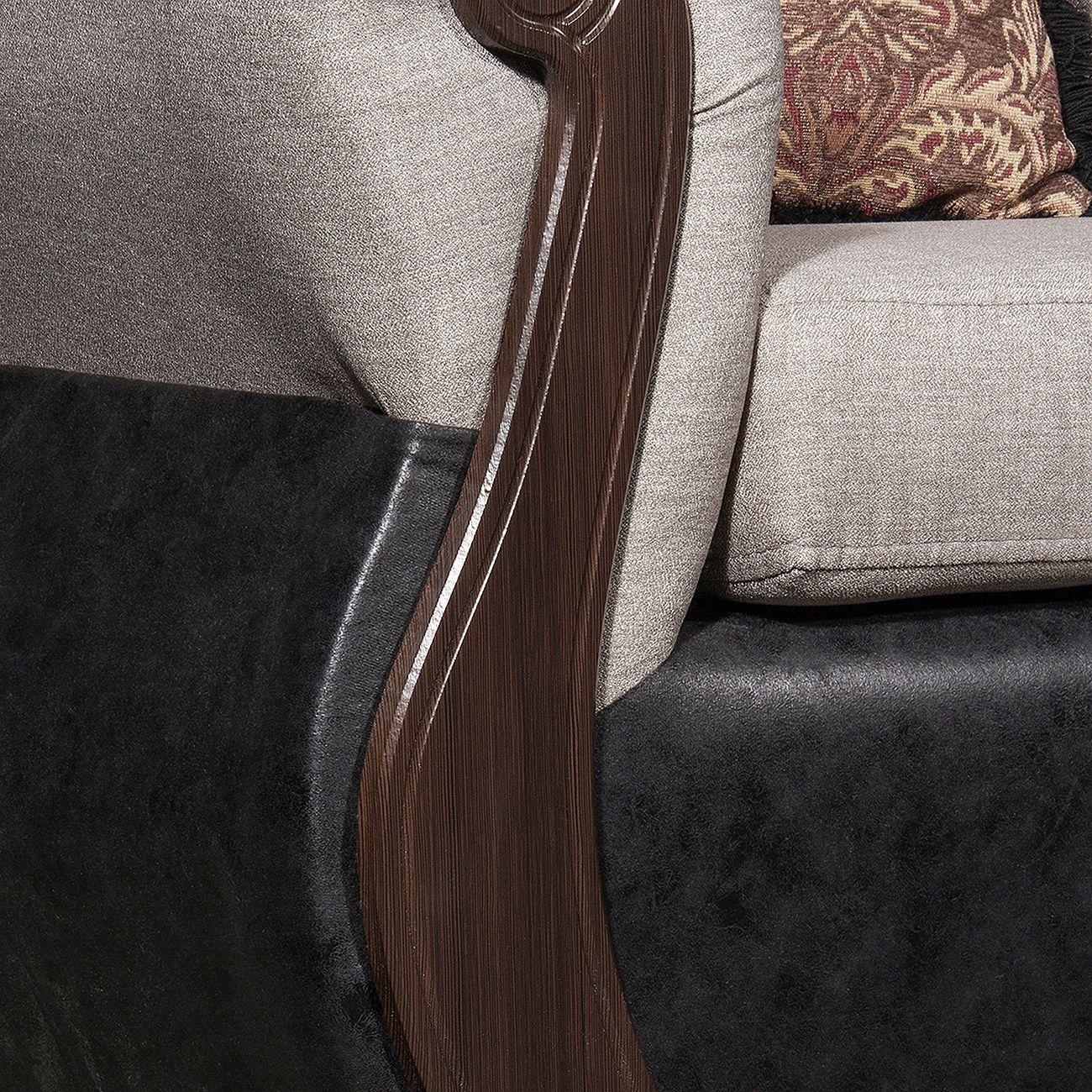 Juego de Living 2 1 1 Gran Columbia Beige Negro-5