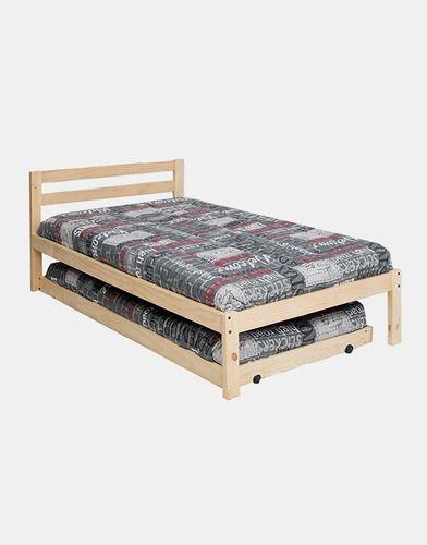 Cama Nido 1 Plaza En Madera Natural Incal-0