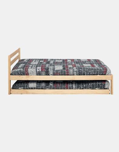 Cama Nido 1 Plaza En Madera Natural Incal-2