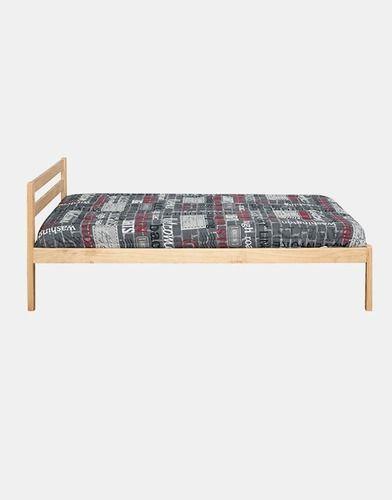 Cama Nido 1 Plaza En Madera Natural Incal-5